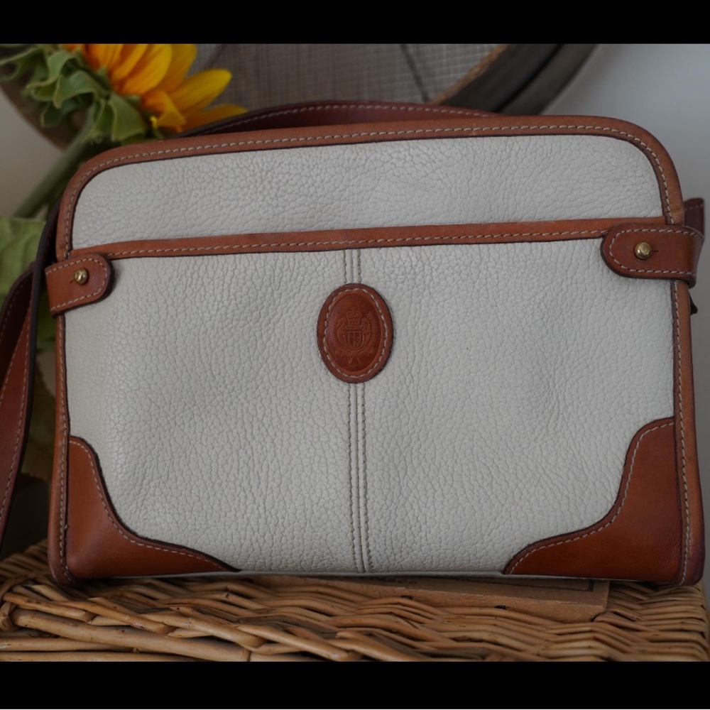 Vintage Leather Liz Claiborne Crossbody Bag Purse